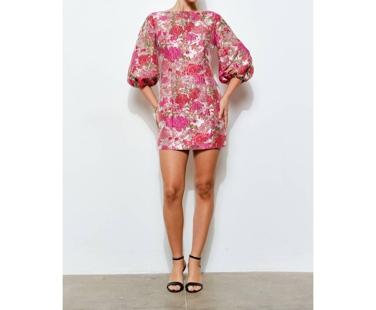 Ina Fashion - Jacquard Puff Mini Dress