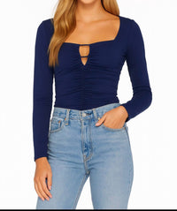 Susana Monaco - Cut Out Long Sleeve Top