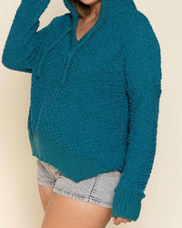 Pol - Textured Knit Hoodie