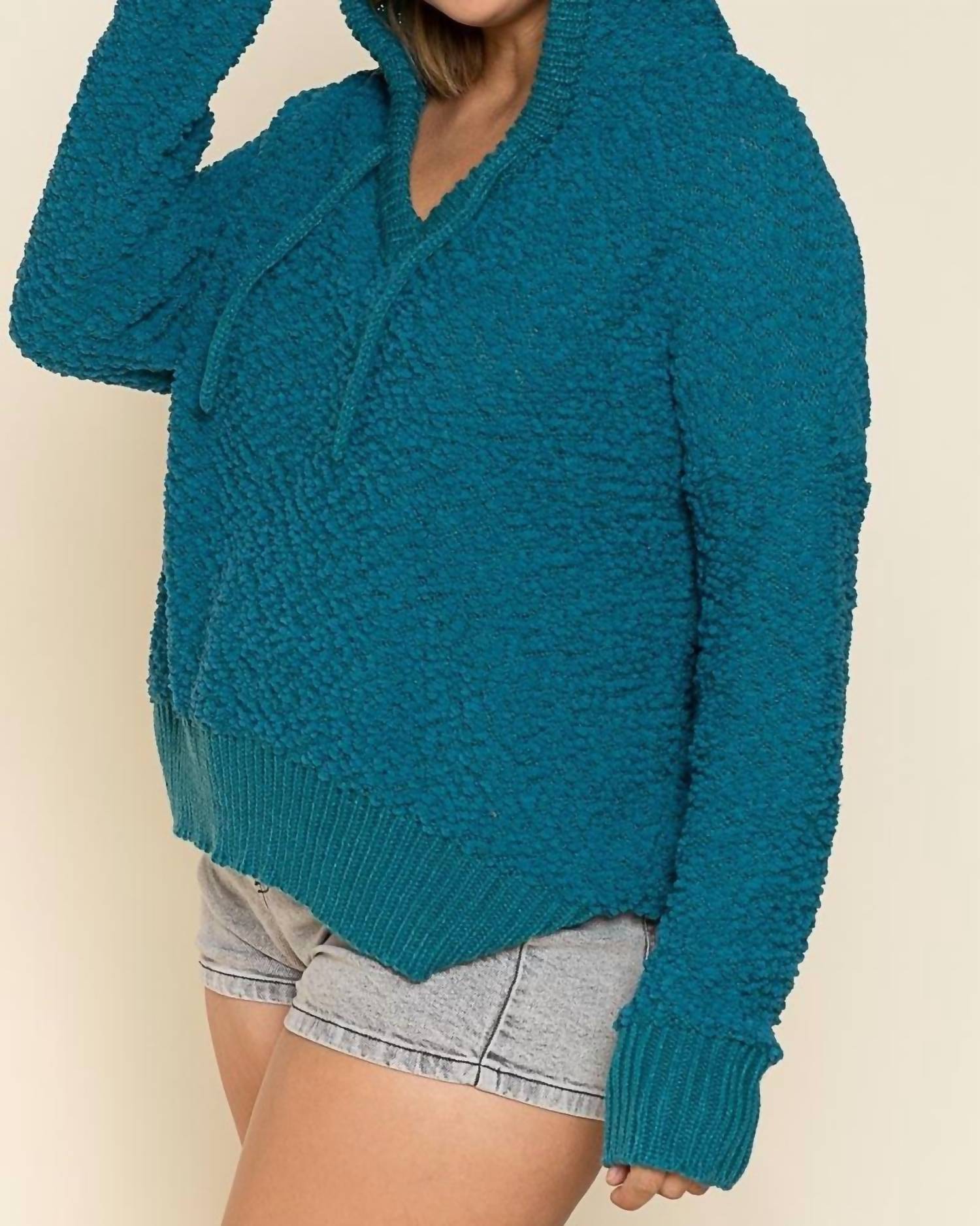 Pol - Textured Knit Hoodie