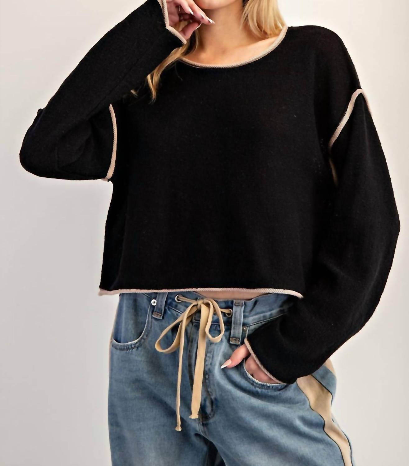 Ee:Some - Trailline Cropped Pullover Sweater