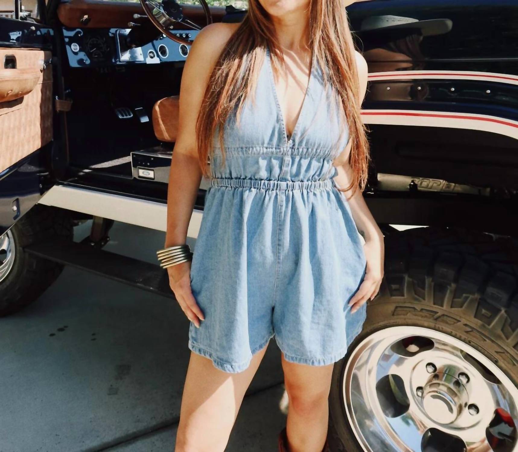 Needii - Lake Day Denim Romper