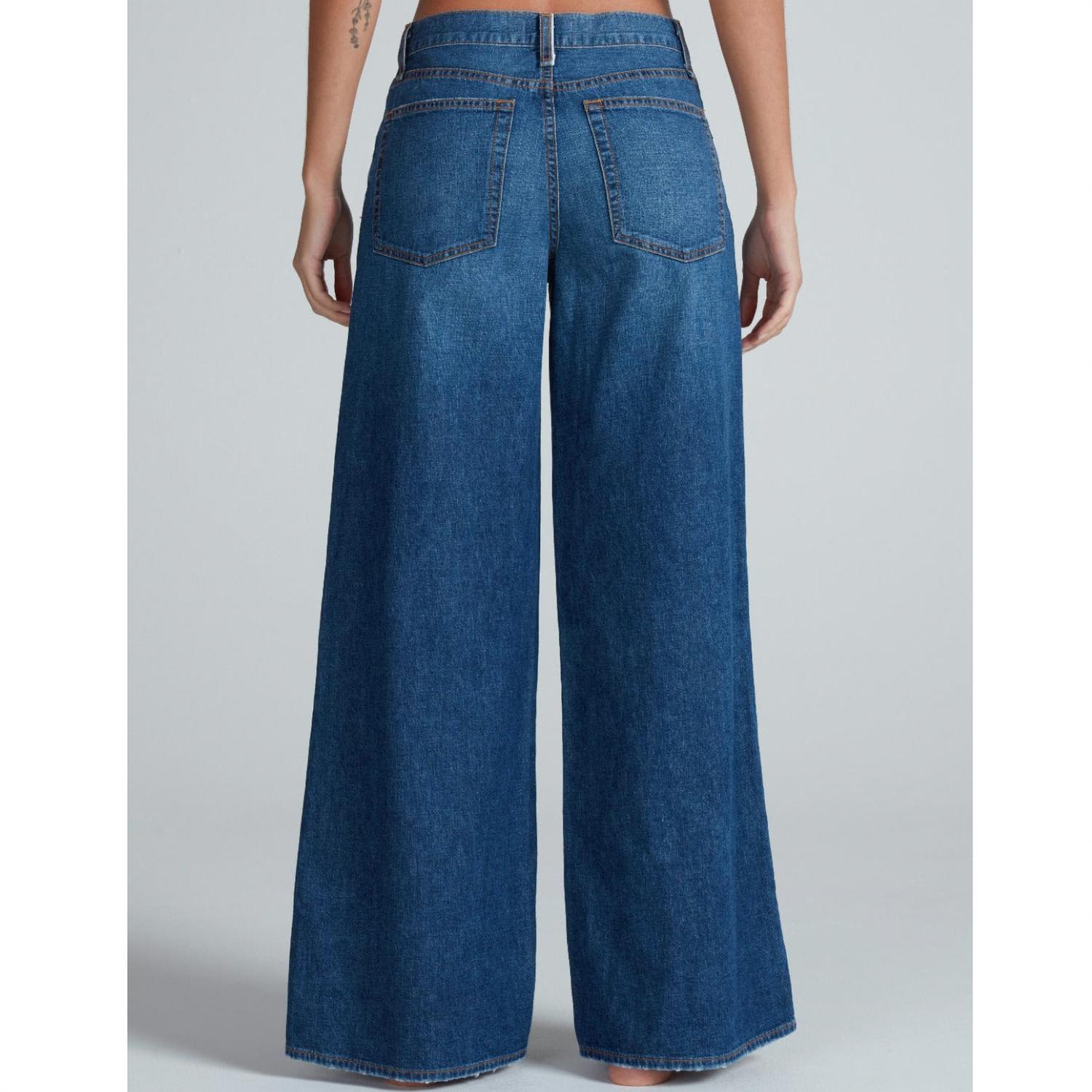ASKK NY Atomic Wide Leg Featherweight Jeans in blue - women's jeans - view 4