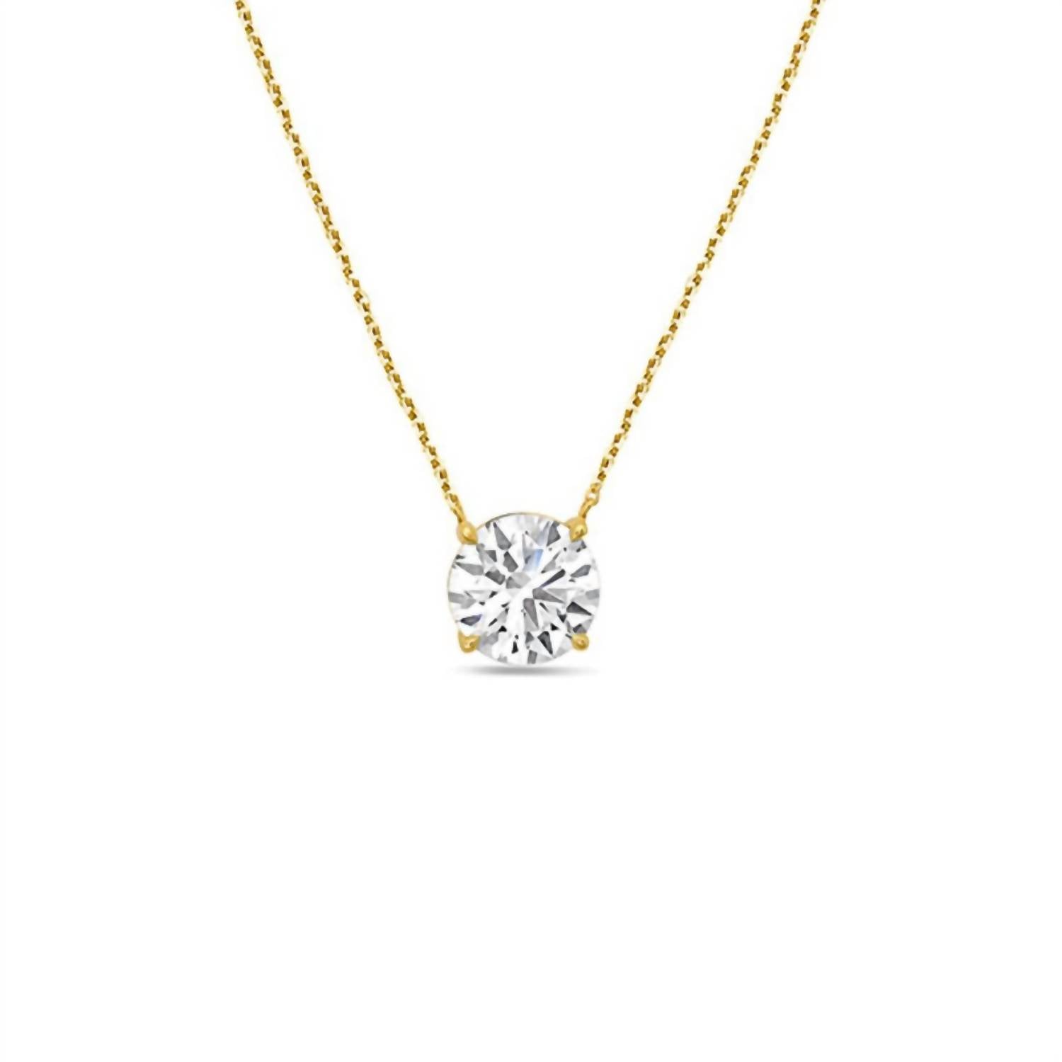 Diana M Jewels - 12.00 Cts Lab Grown Round Diamond East West Pendant Necklace