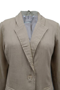 Paparazzi - Women's Linen Blend Classic Lined Blazer