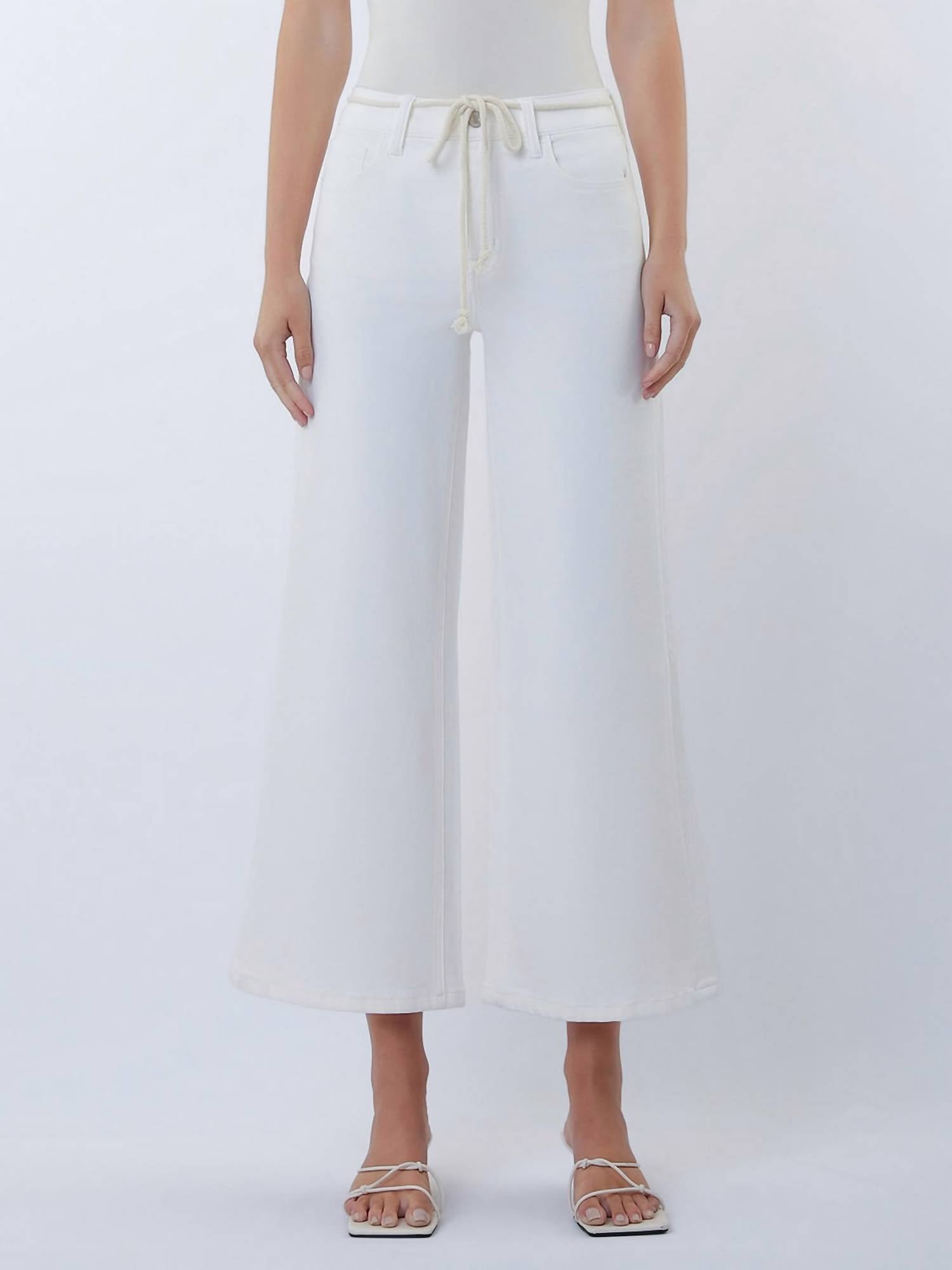VERVET BY FLYING MONKEY Olivia Jeans in ivory - women's pants