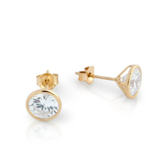 Jessica Elliot - Women's Vermeil "Soli" Studs Cubic Zirconia