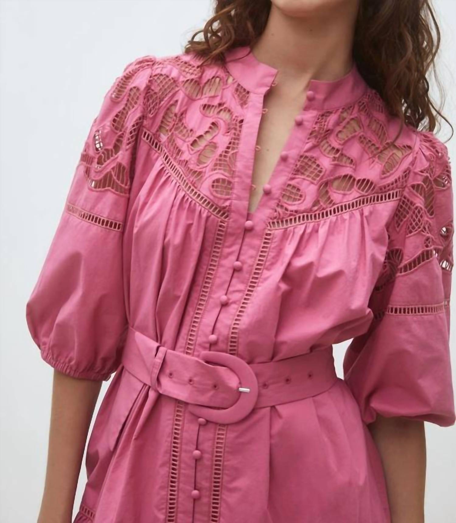 Suncoo - Caty Short Embroidered Mini Dress