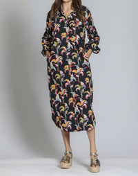 Apny - Printed Shirt Dress