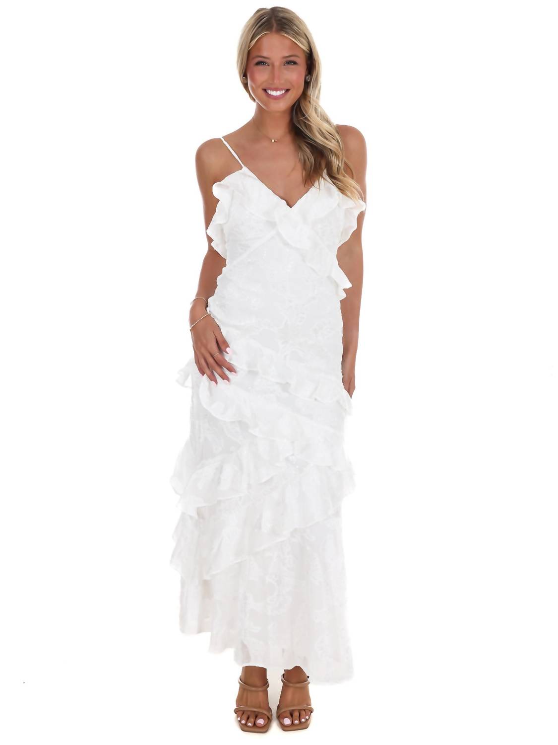 Storia - Love Me Tender Ruffle Midi Dress