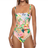 Luli Fama - Opulent Eden Square Neck One Piece Fuller Back Bikini