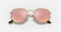 Ray Ban - Hexagonal Flat Lens Large Non Polarized Sunglasses Rb3548n 001/z2
