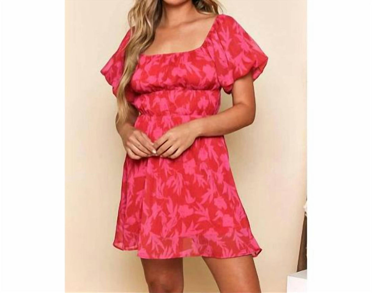 Peach Love - Floral Dress