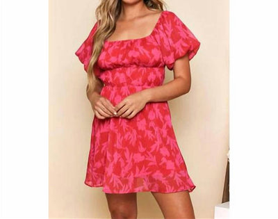 Peach Love - Floral Dress