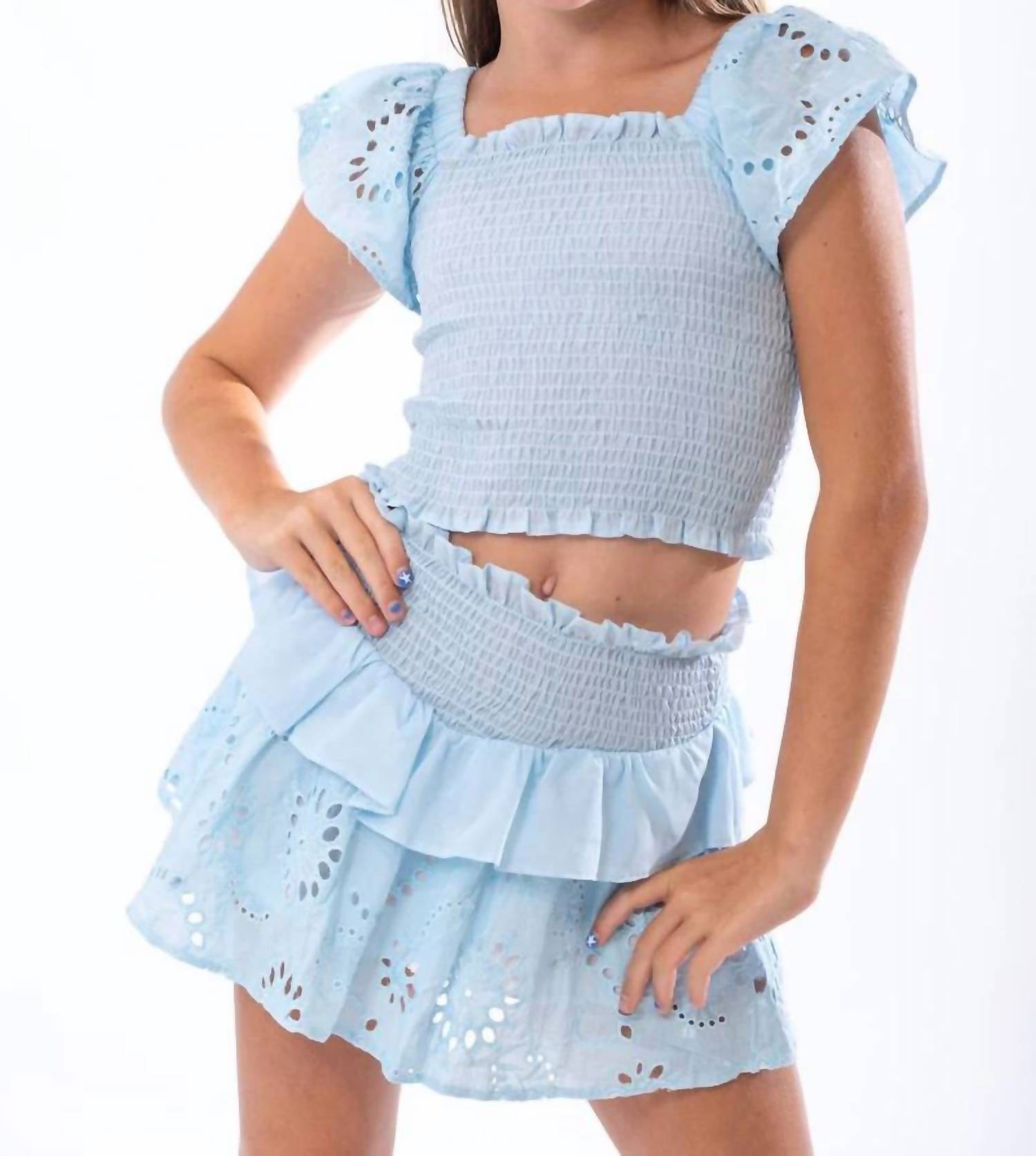 Tweenstyle - Eyelet Skirt Set