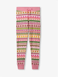Hatley - Girl's Fun Fair Isle Christmas Rib Cotton Pajama Set