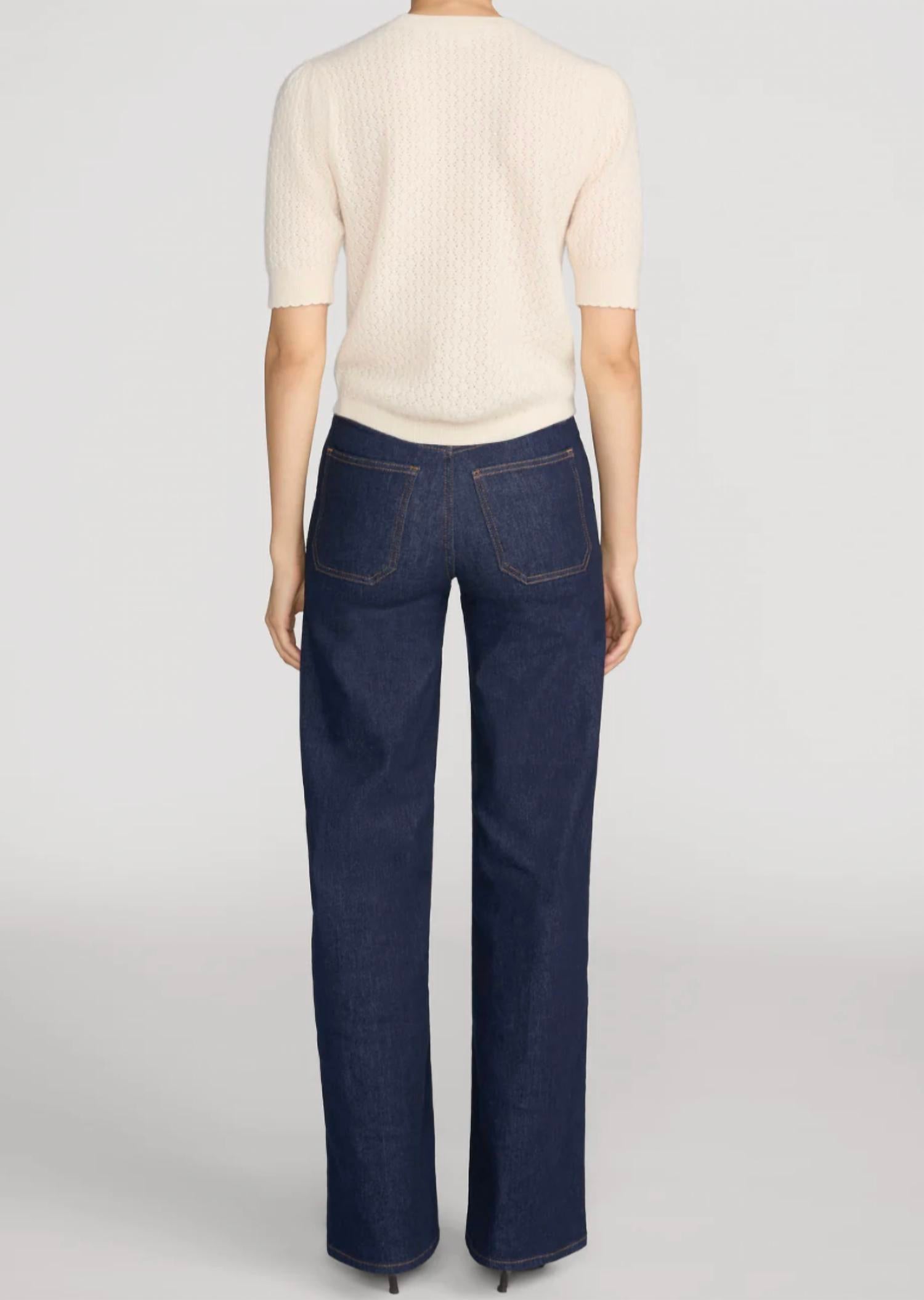 Frame - Le Slim Palazzo Pintuck Pocket Jeans
