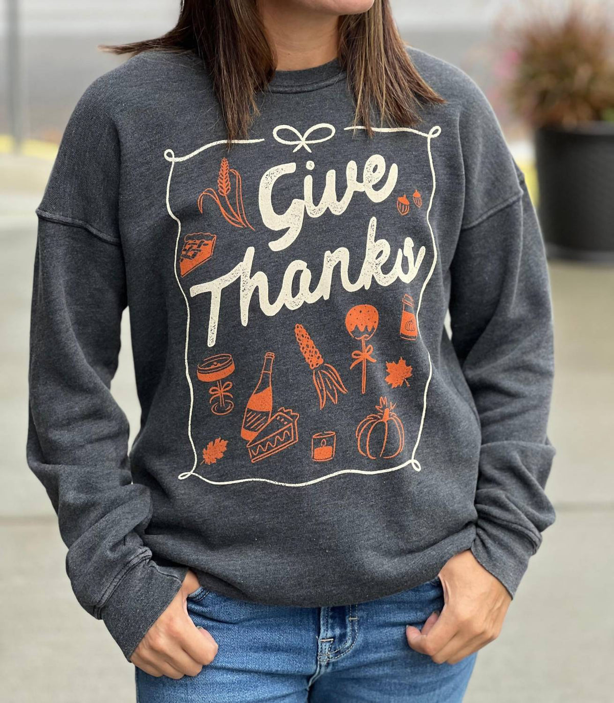 Hrt & Luv - Women's Give Thanks Mineral Sweatshirts