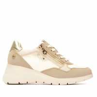 Xti - Women's Casual Wedge Lace-Up Sneakers