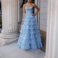 Sherri Hill Women's Prom Dress in light blue - women's dress - view 4