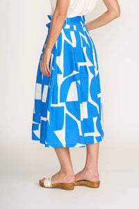 Foil - Full Midi Skirt With Tie Belt