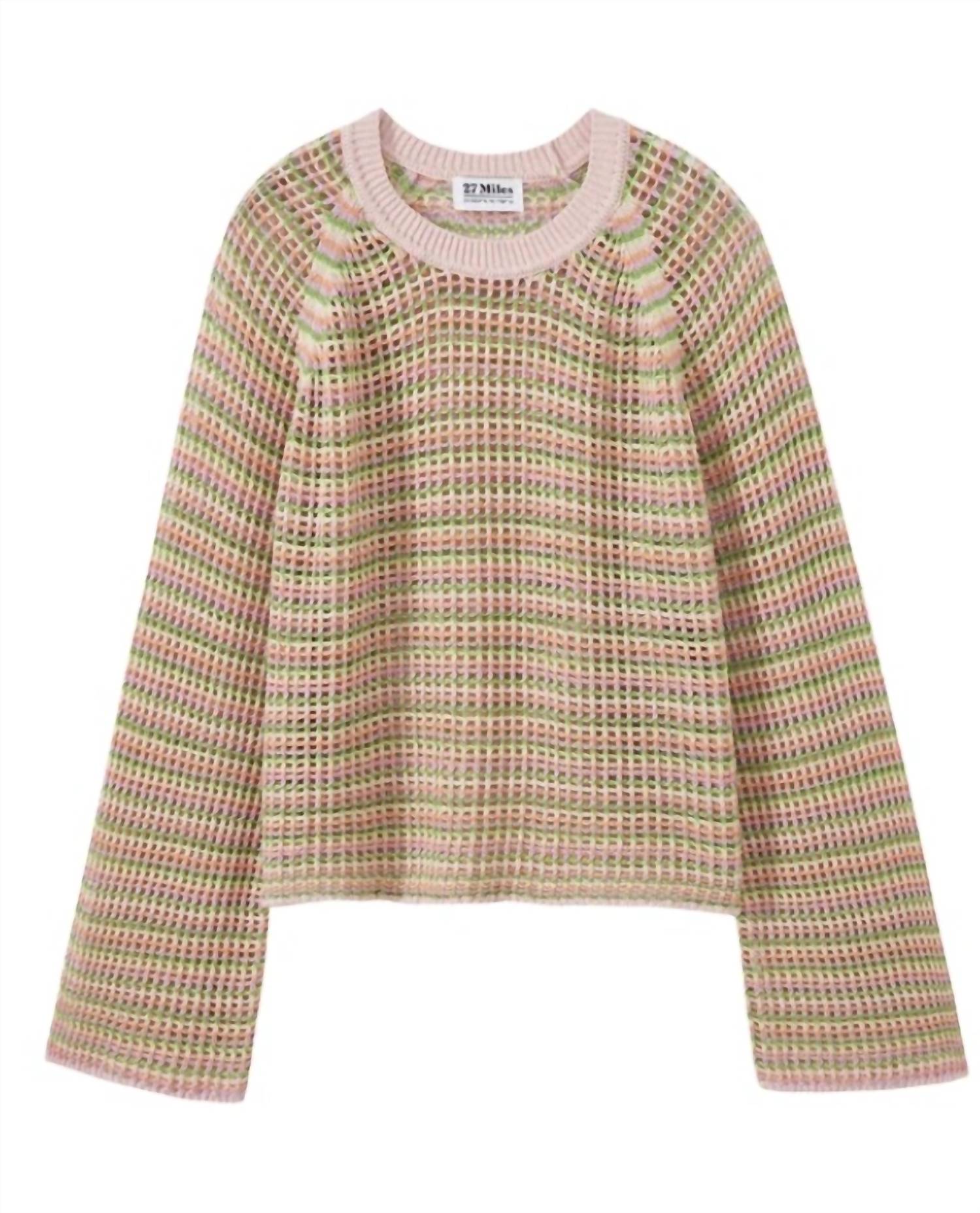 27 Miles Malibu - Women's CASEY Multi Color Open Stitch Pullover