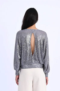 Molly Bracken - Sequin Open Back Sweater