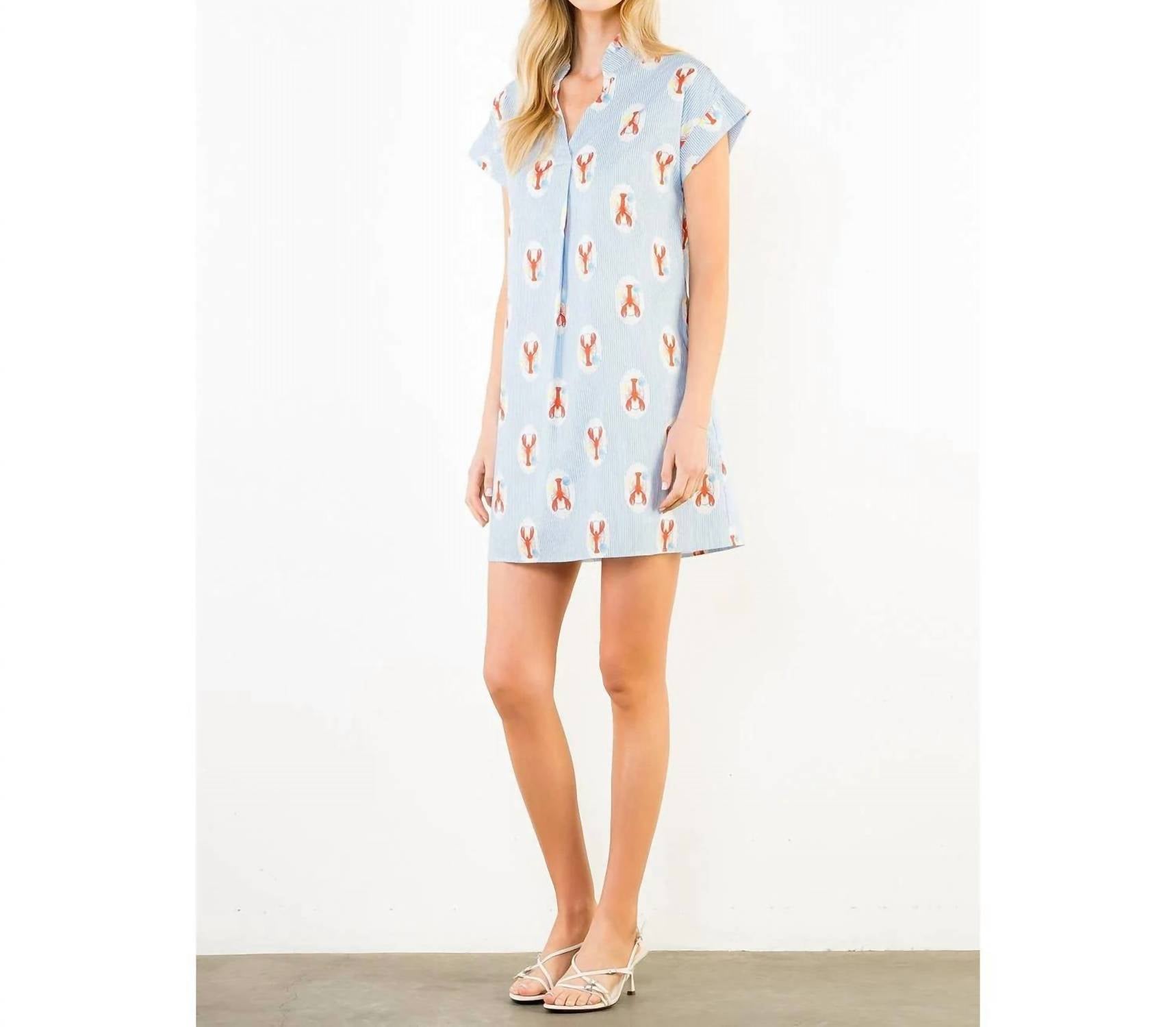 Thml - Striped Lobster Print Mini Dress