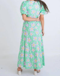 Karlie - Daisy V-neck Keyhole Maxi Dress