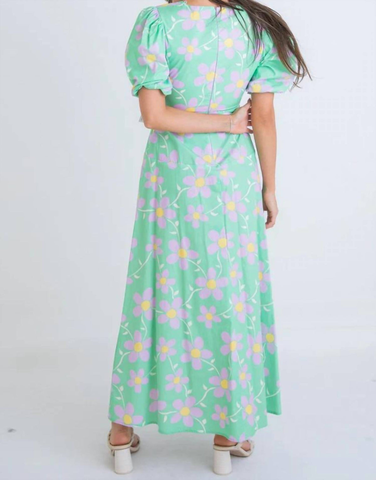 Karlie - Daisy V-neck Keyhole Maxi Dress