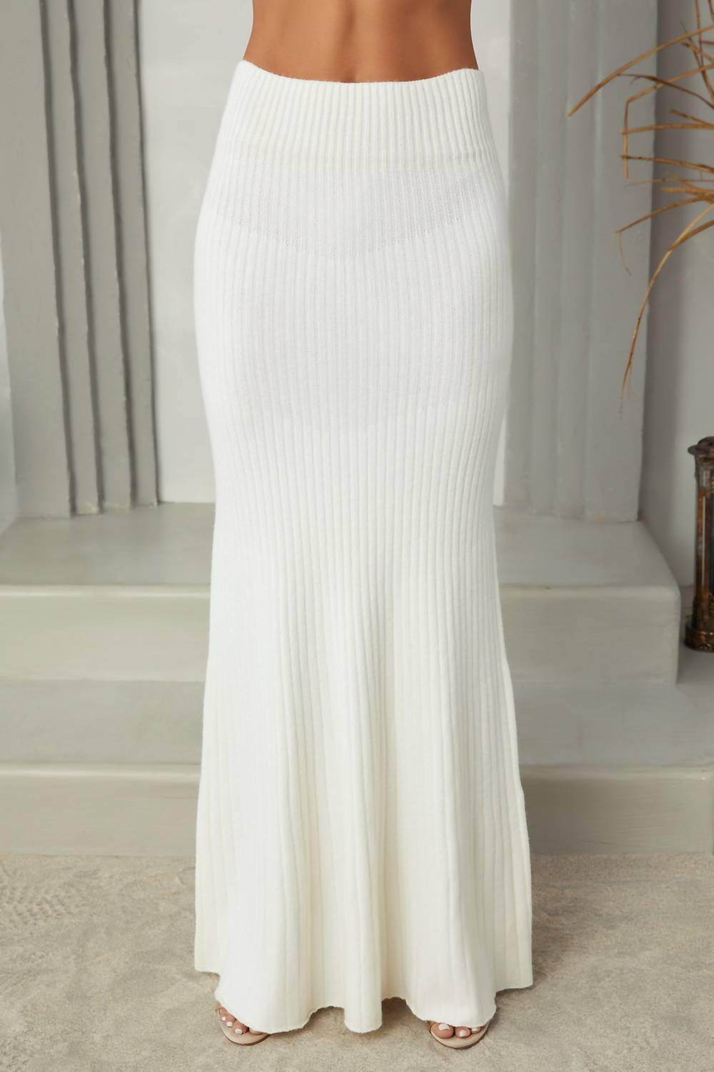 Milio Milano - Women's Italian Rib Knit Maxi Skirt