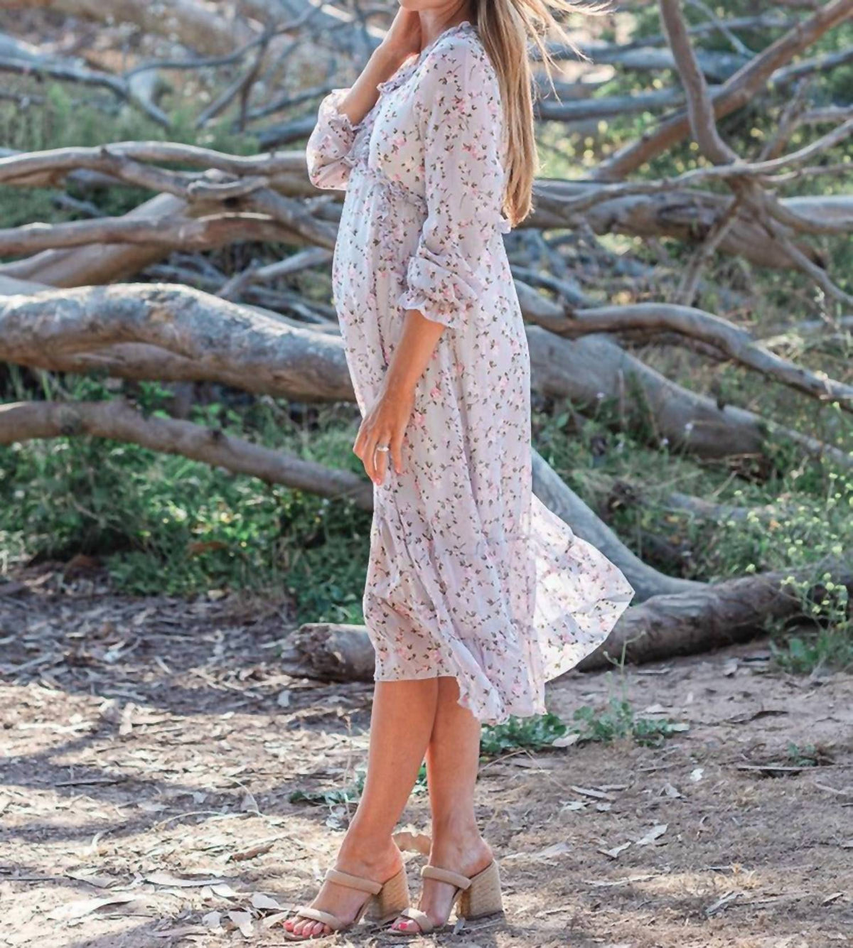 Liv Maternity - Floral Chiffon Dress