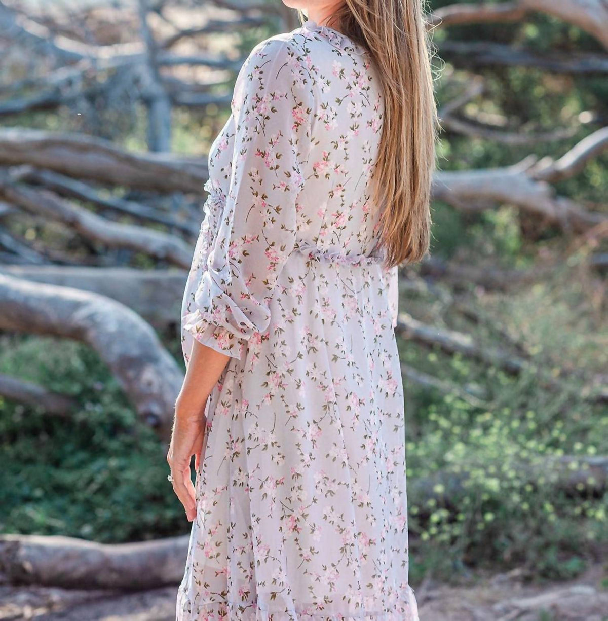 Liv Maternity - Floral Chiffon Dress