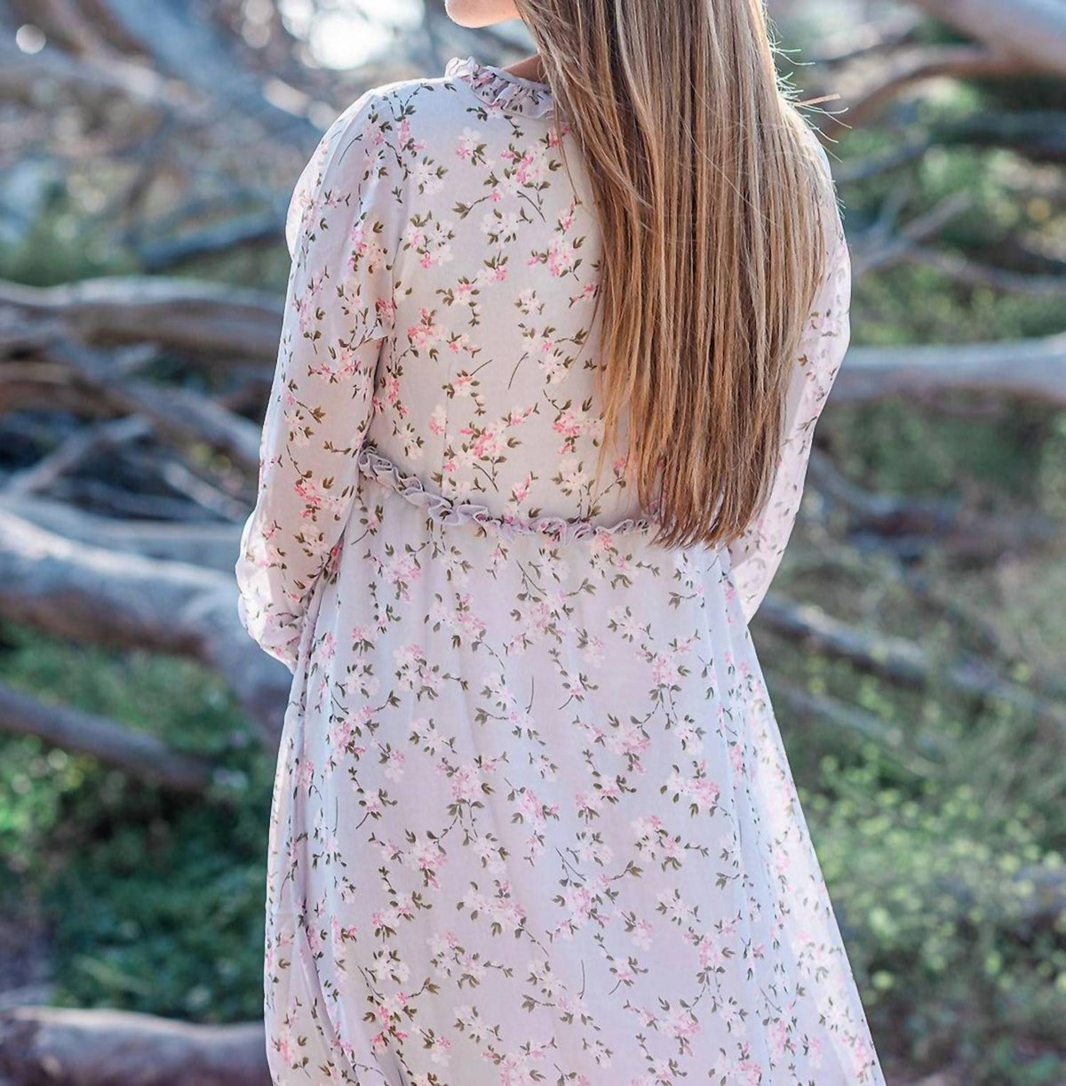 Liv Maternity - Floral Chiffon Dress