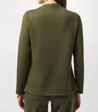 Joseph Ribkoff - Asymmetrical V-neck Button Front Jacket