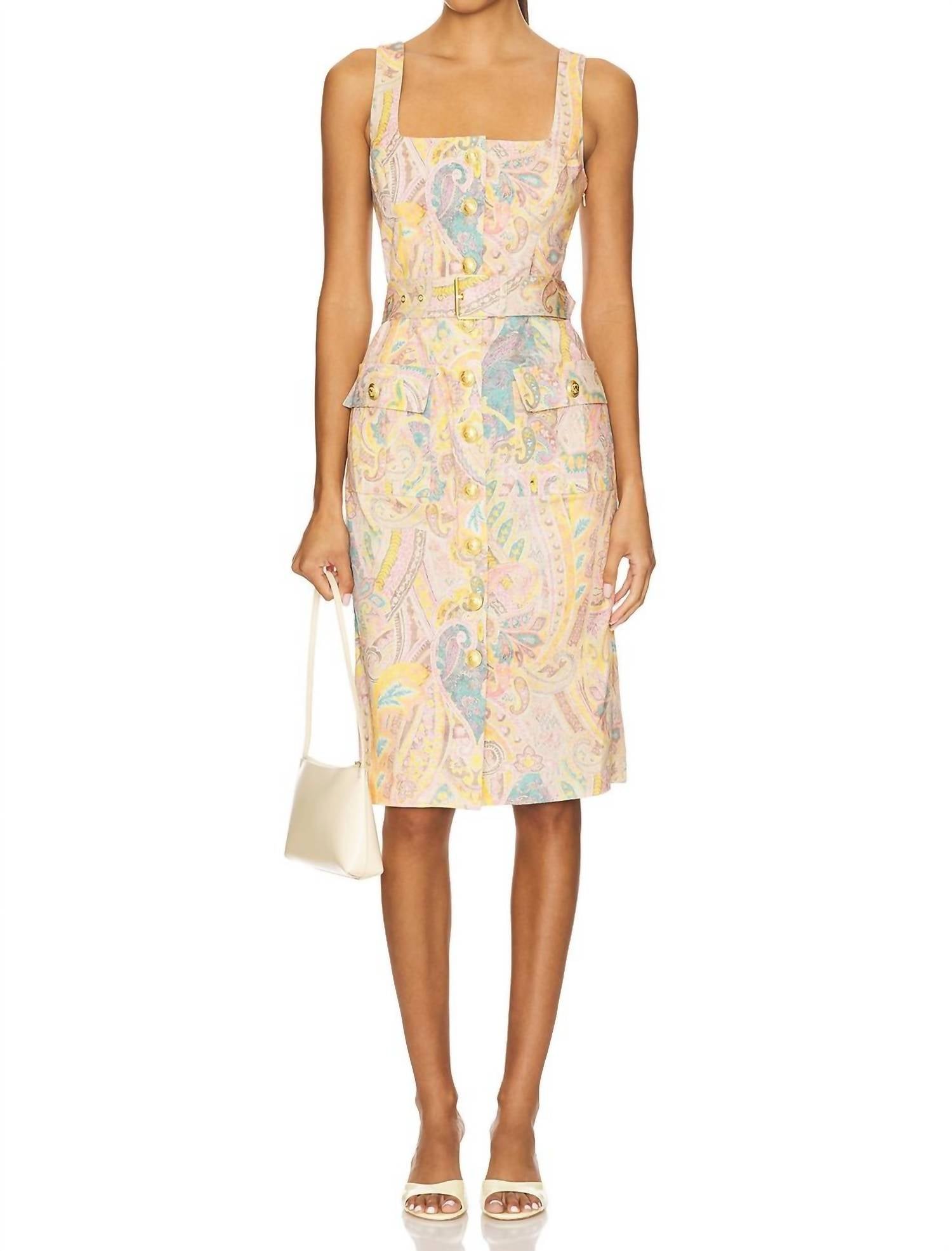 L'Agence - Idy Button Front Tank Dress