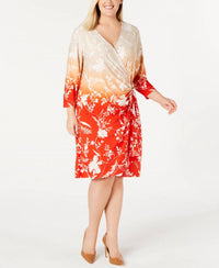 Calvin Klein - Ring Trim Side Ruched Dress - Plus