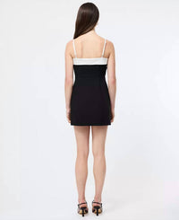 FRENCH CONNECTION Azra Twill Sleeveless Mini Dress in black porcelain - women's dress - view 6