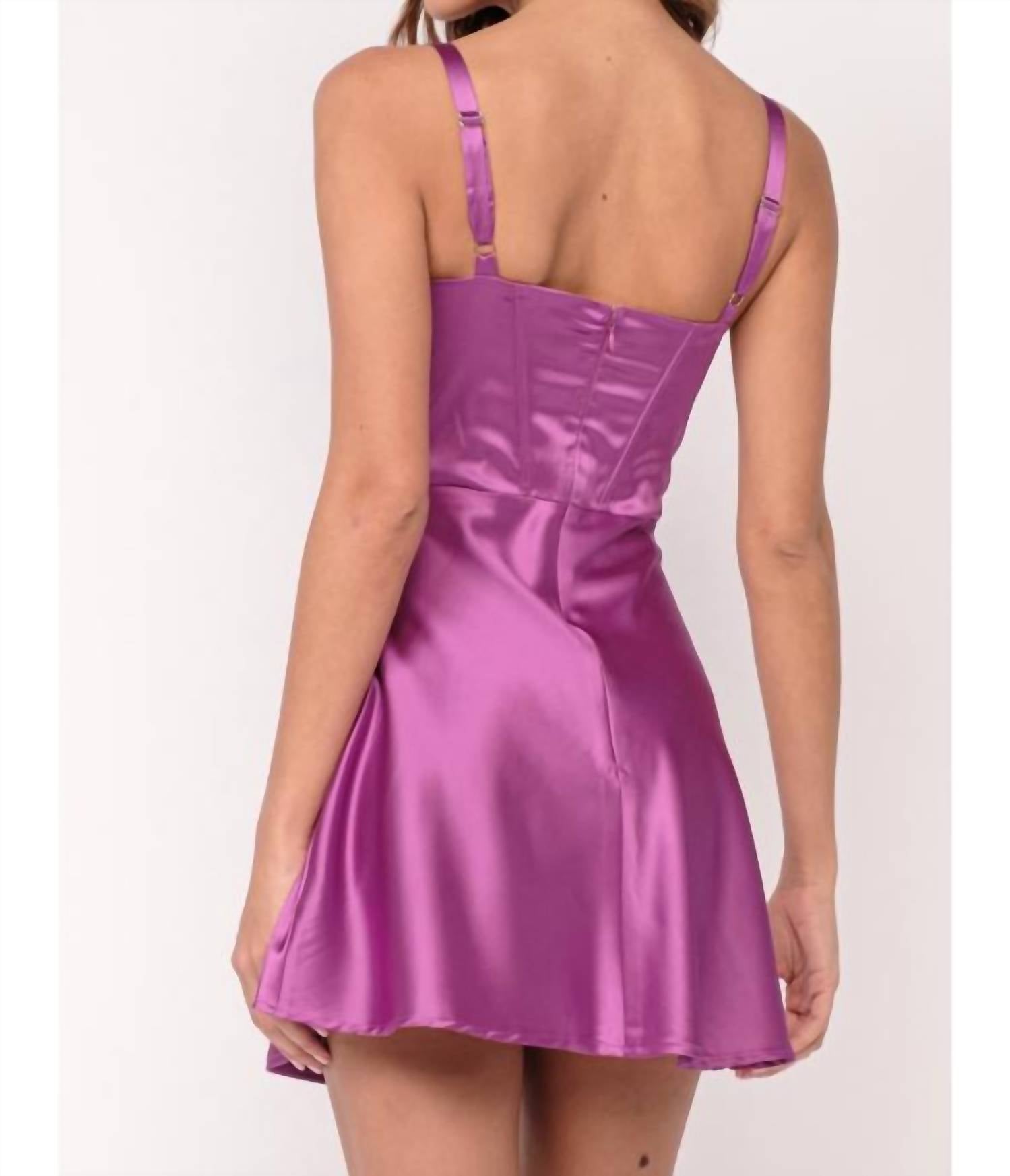 Cason Couture - The Reece Satin Mini Dress
