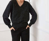 Karen Kane - Sequin V-Neck Sweater