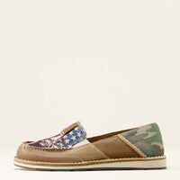 ARIAT Women's Cruiser Rodeo Quincy Shoe in brown bomber - women's flats - detail view