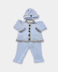 Gita - Boy's 2pc Cotton Sweater With Chenille Trim