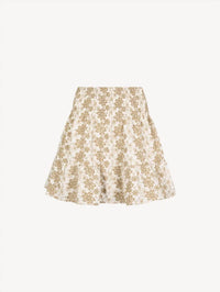 Apricot - Embroidered Floral Mini Skirt