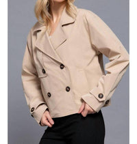 Active Usa - Short Double Breast Trench Jacket