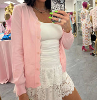 Aiwee Fashion - Scalloped Edge Button Cardigan