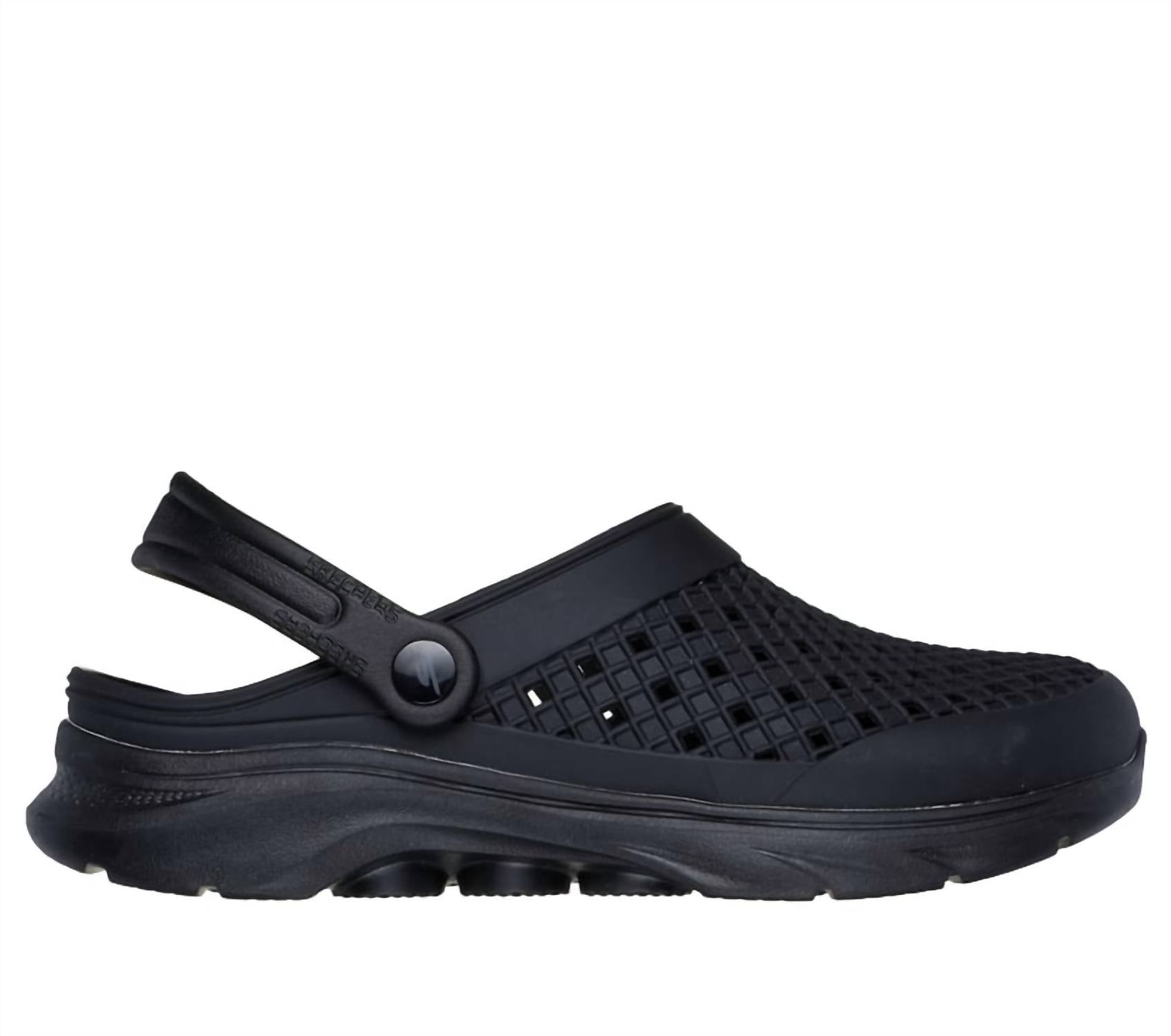 Skechers Men's Foamies Go Walk 7 Slipper in black black - men's loafer - detail view