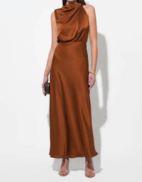 Adelyn Rae - Women's Kate Cowl Drape Asymmetrical Maxi Dress