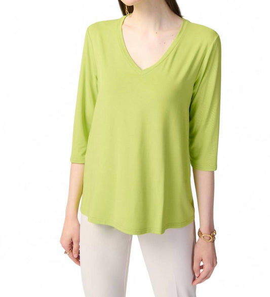 Joseph Ribkoff - 3/4 SLEEVE V-NECK TOP