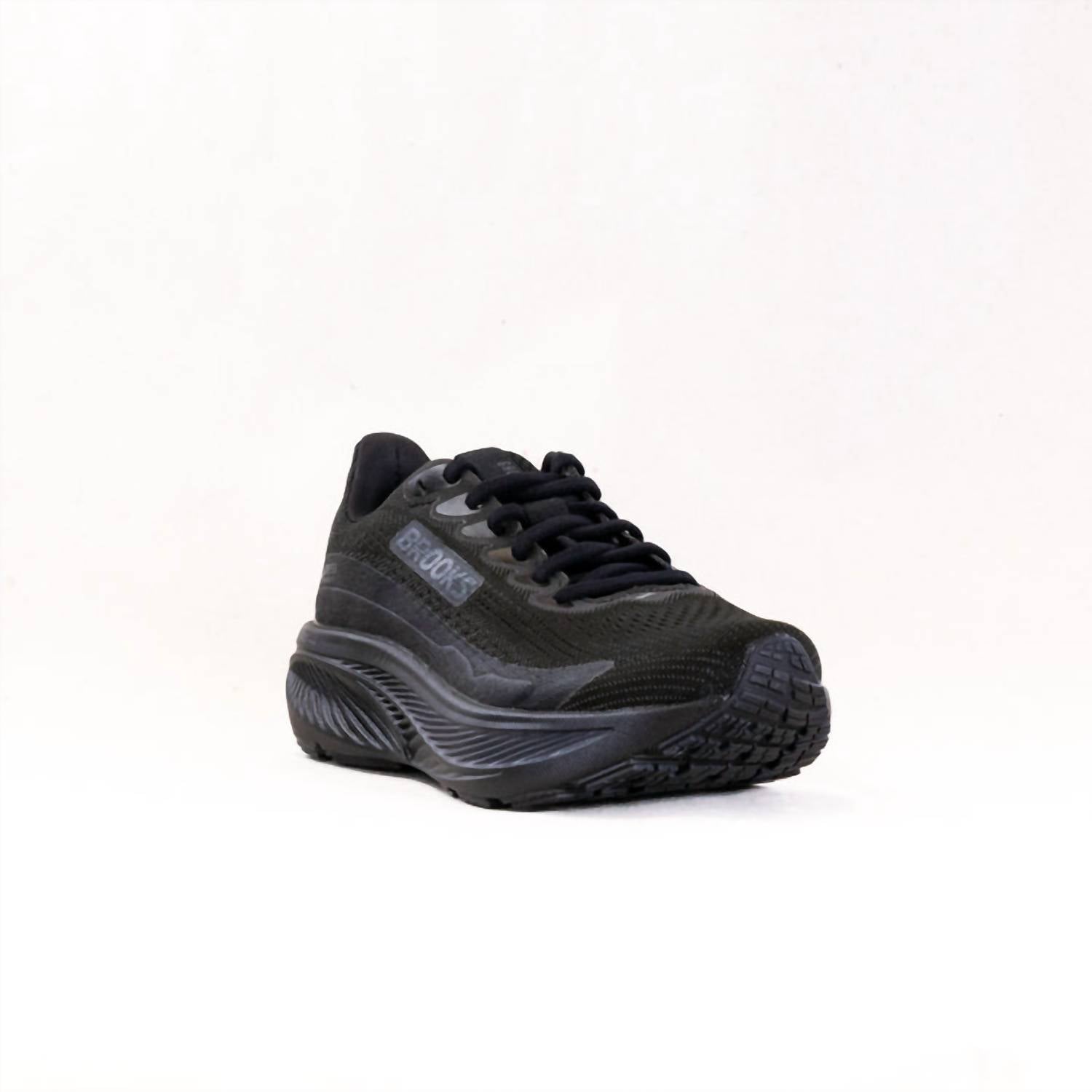 BROOKS Women's Ghost 17 Running Shoe in 020 black black ebony - women's shoe - detail view