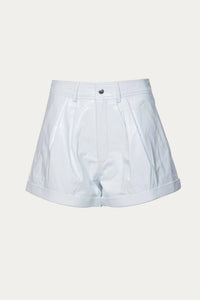 LEATHER WHITE SHORTS